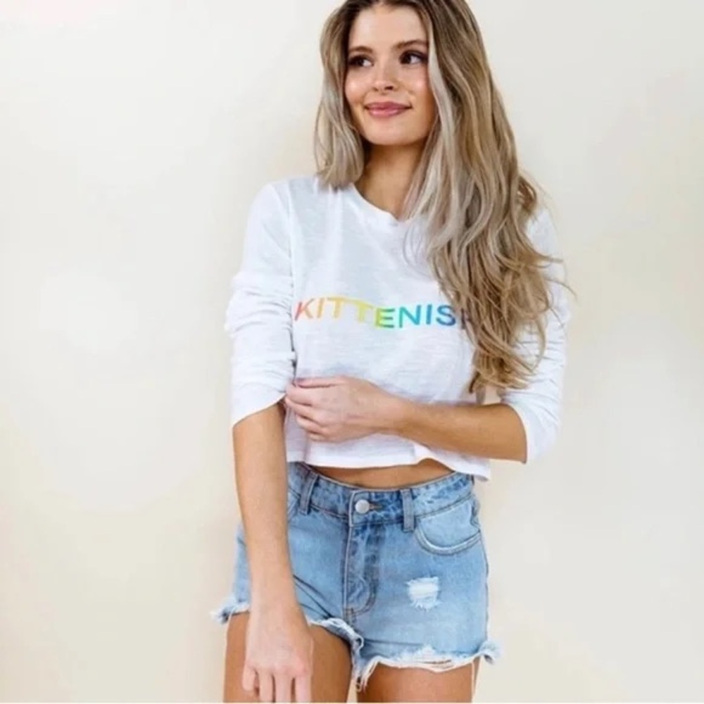 ✨🌈Kittenish Rainbow Logo Long Sleeve🌈✨